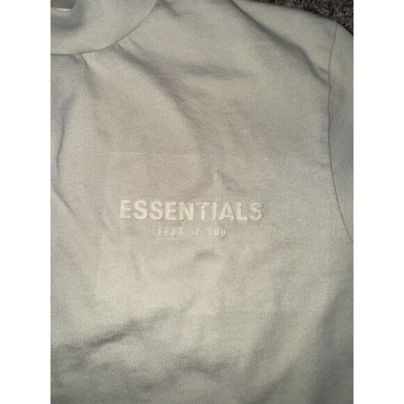 Fear Of God Essentials Short Sleeve T-Shirt Women’s Medium Beige Tan Embroidered - Picture 13 of 16